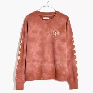 Moonphase Graphic Tie-Dye Madewell Sweatshirt NWT